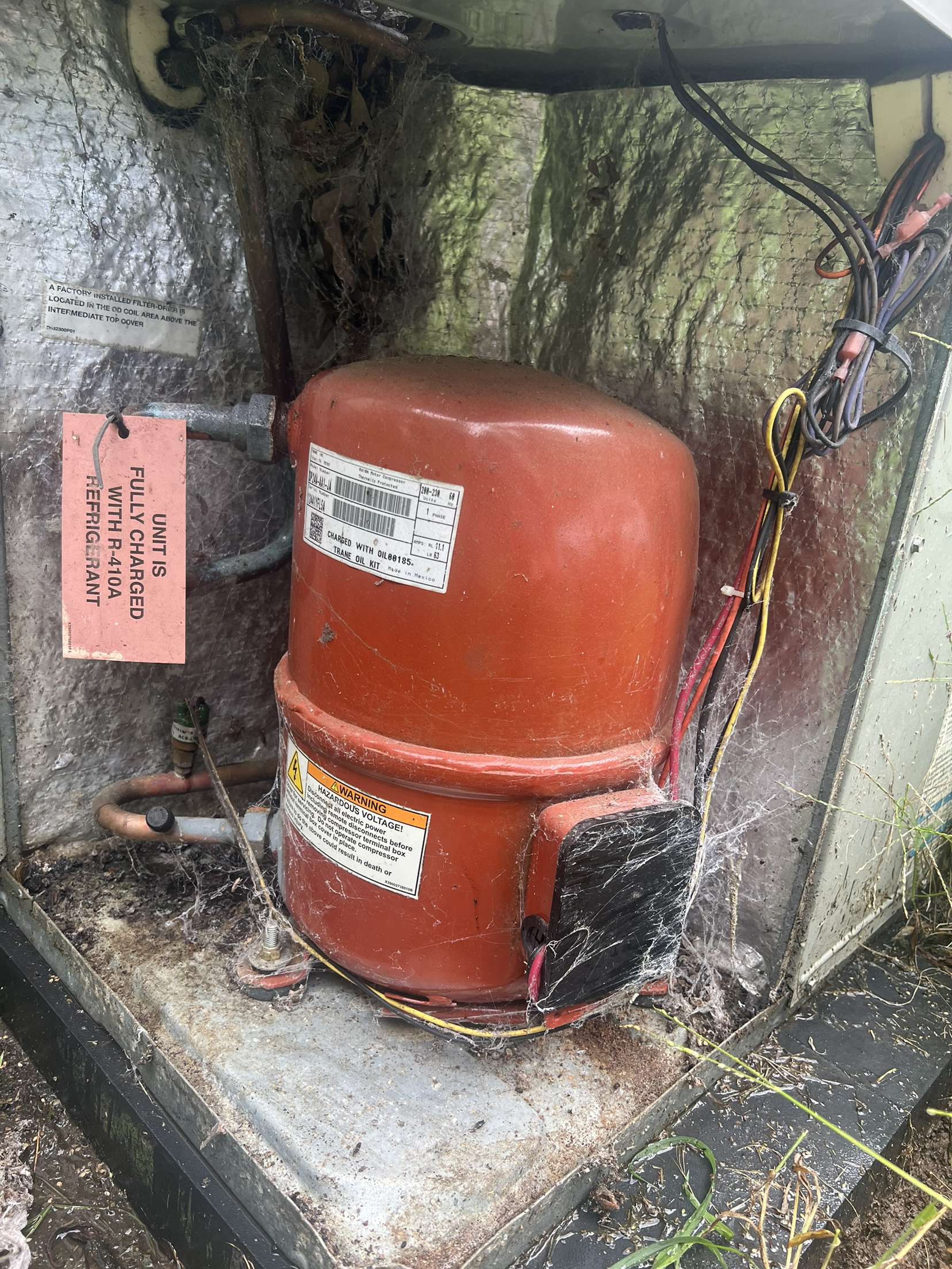 HVAC equipment that may need inspection or maintenance